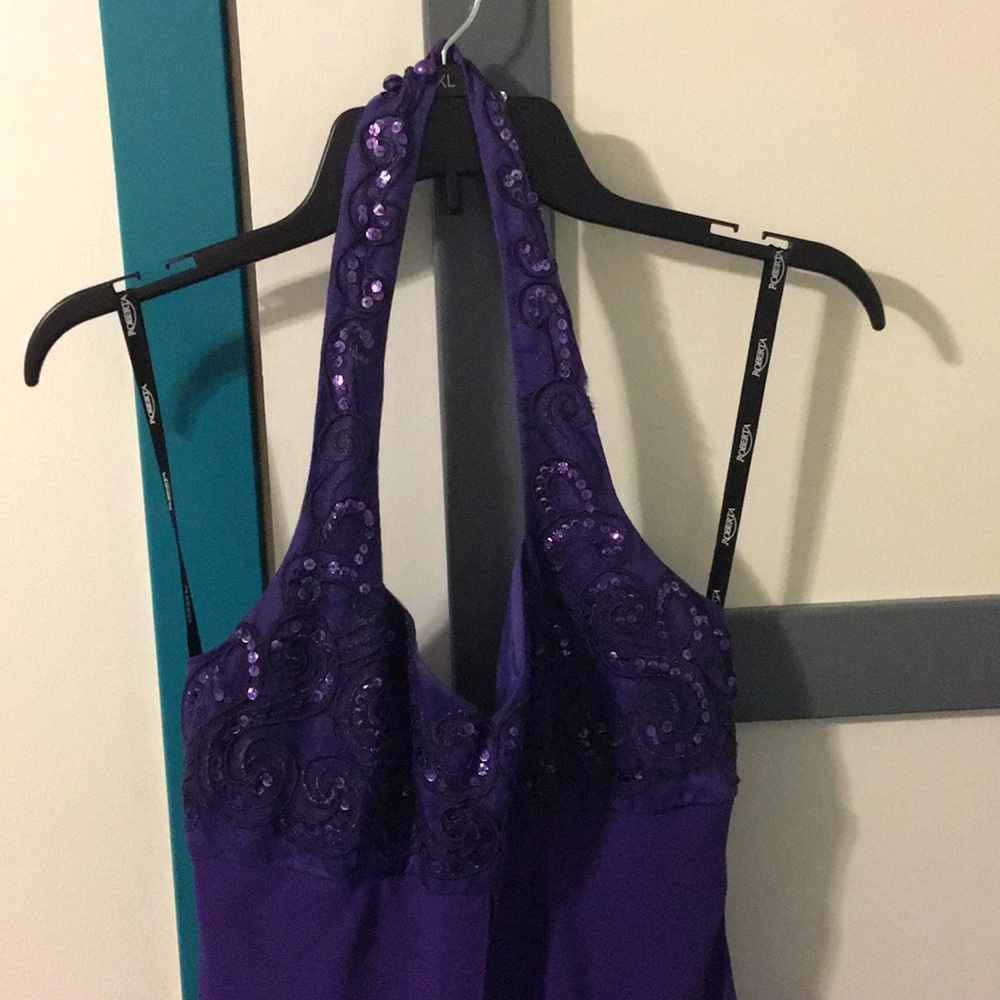 Elegant purple prom dress